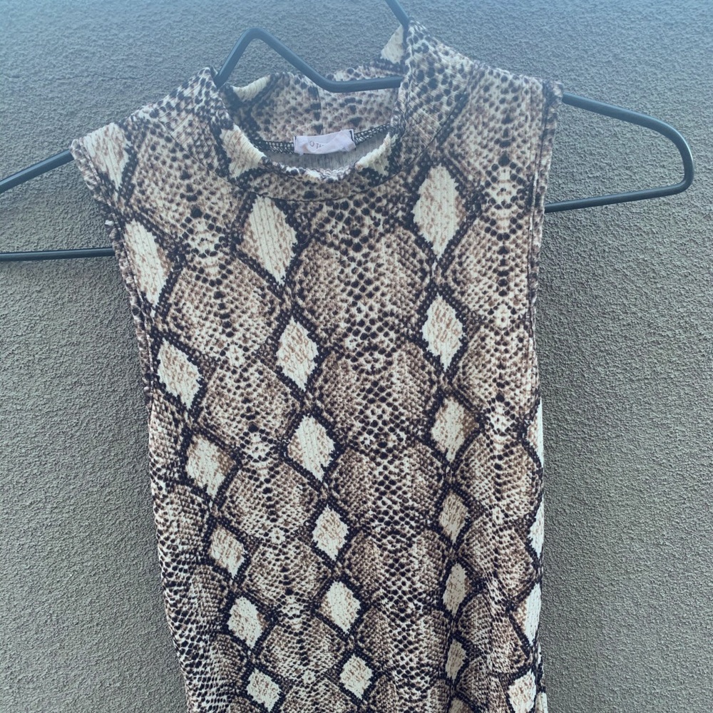 Snakeskin Body Con Dress